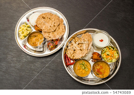 Curry and Chapati typical Indian food Curry and Chapati typical Indian food 54743089