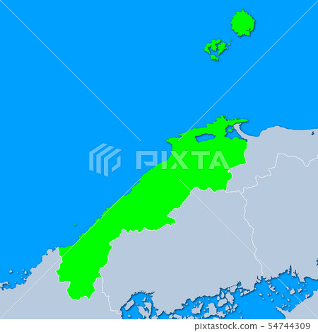 Shimane Prefecture Map - Stock Illustration [54744309] - PIXTA