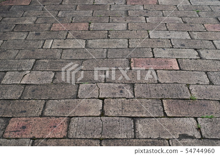 Brick block laying pavement 54744960