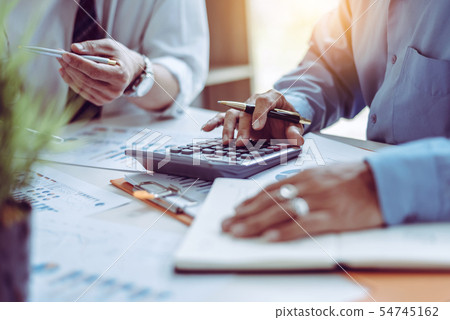 Business meeting asian people two male middle-age 54745162