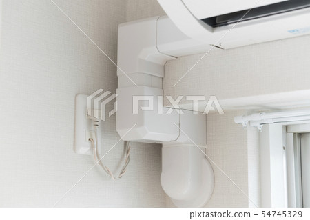 Air conditioner Piping cosmetic cover installation example indoor Air conditioner Piping cosmetic cover installation example indoor 54745329