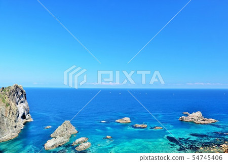 北海道藍島和藍海島武史海岸 54745406
