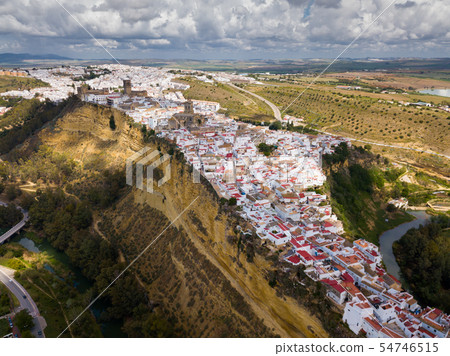 Aerial view of Arcos de la Frontera, Spain Aerial view of Arcos de la Frontera, Spain 54746515