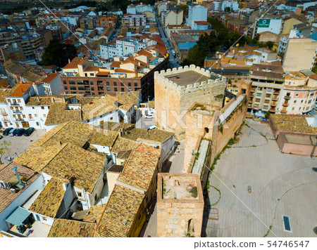Castle towers and fortress in old town of Requena, Spain Castle towers and fortress in old town of Requena, Spain 54746547