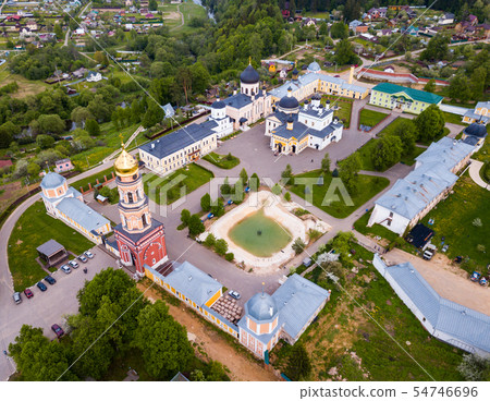 Aerial view of Holy Ascension Davids desert. Moscow region. Russia Aerial view of Holy Ascension Davids desert. Moscow region. Russia 54746696