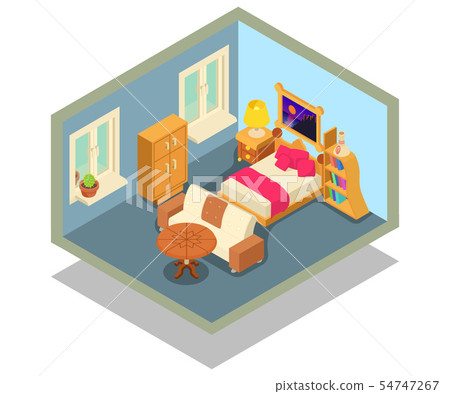 Lodging concept banner, isometric style - Stock Illustration [54747267 ...