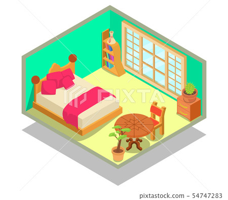 Dormitory concept banner, isometric style Dormitory concept banner, isometric style 54747283