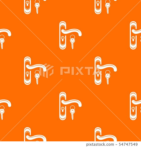 Door handle and key pattern vector orange - Stock Illustration ...