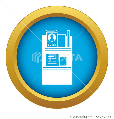 Vote candidate poster icon blue vector isolated Vote candidate poster icon blue vector isolated 54747853