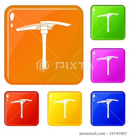 Hoe icons set vector color 54747907