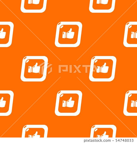 Thumbs up pattern vector orange Thumbs up pattern vector orange 54748033