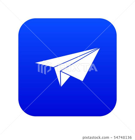 Paper plane icon digital blue 54748136