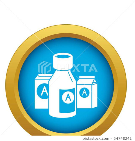 Syrup bottle icon blue vector isolated Syrup bottle icon blue vector isolated 54748241