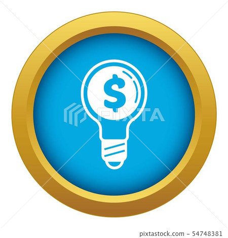 Economy money bulb icon blue vector isolated Economy money bulb icon blue vector isolated 54748381