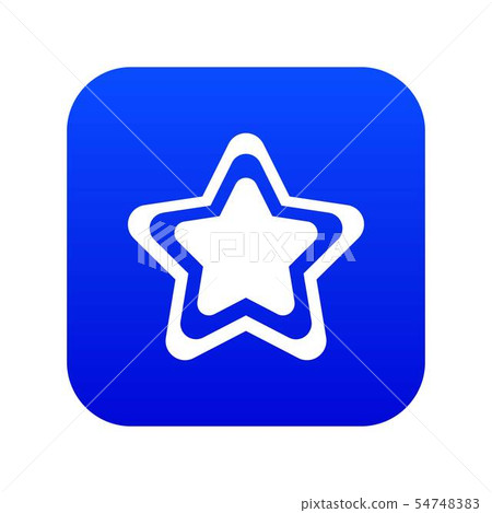 Star icon digital blue Star icon digital blue 54748383