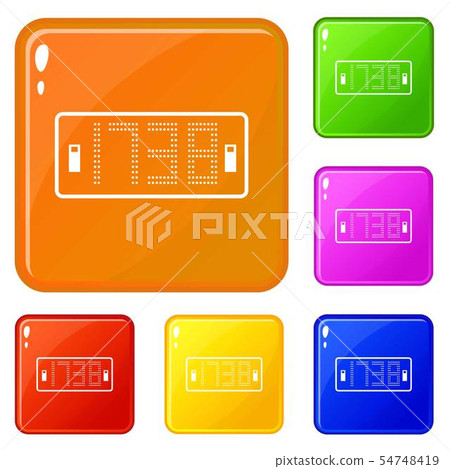 Football scoreboard modern icons set vector color 54748419