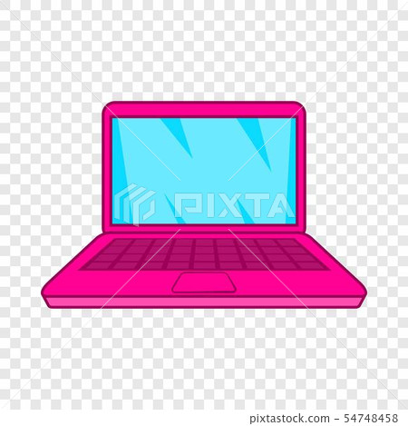 Pink laptop icon in cartoon style - Stock Illustration [54748458] - PIXTA