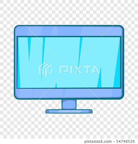 Computer monitor icon in cartoon style 54748520
