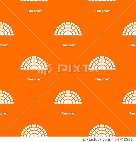 Fan chart pattern vector orange Fan chart pattern vector orange 54748531