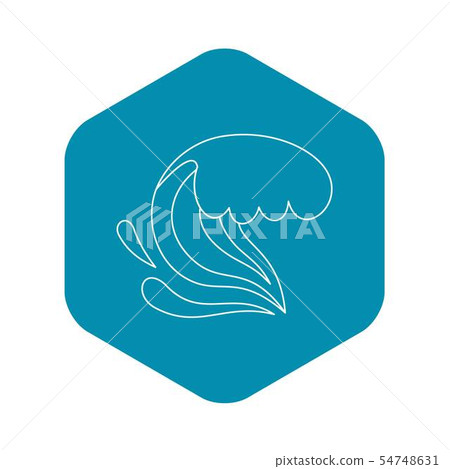 Wave icon, outline style Wave icon, outline style 54748631