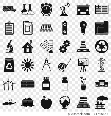 Organization icons set, simple style Organization icons set, simple style 54748635
