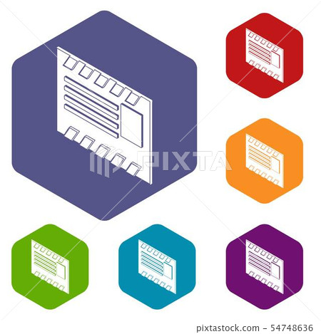 Postal envelope icons vector hexahedron Postal envelope icons vector hexahedron 54748636