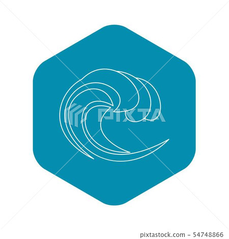 Water wave icon, outline style Water wave icon, outline style 54748866
