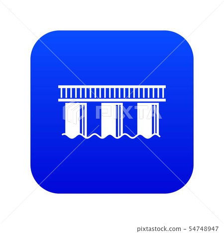 Urban bridge icon blue vector - Stock Illustration [54748947] - PIXTA