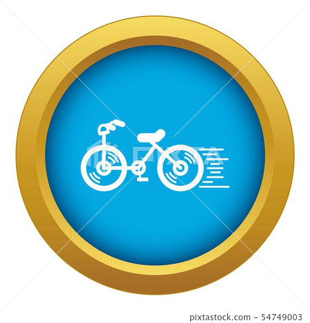 Running bicycle icon blue vector isolated Running bicycle icon blue vector isolated 54749003