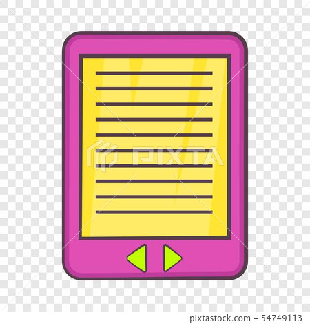 E-book icon, cartoon style E-book icon, cartoon style 54749113