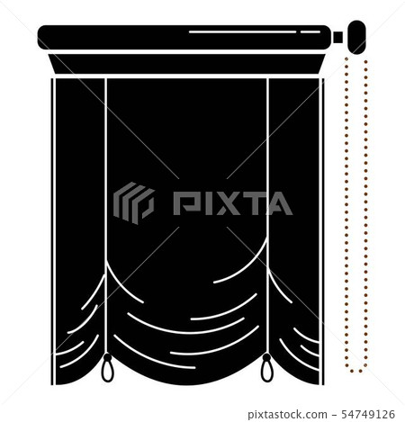 Kitchen window blind icon, simple style 54749126