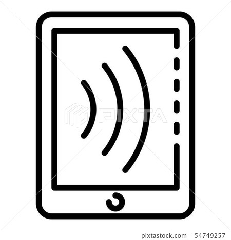 Nfc tablet icon, outline style Nfc tablet icon, outline style 54749257