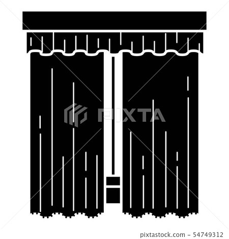 Fashion curtain icon, simple style 54749312