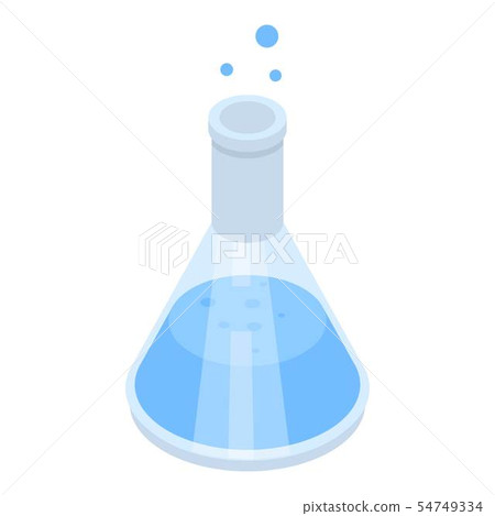 Chemical bottle icon, isometric style 54749334