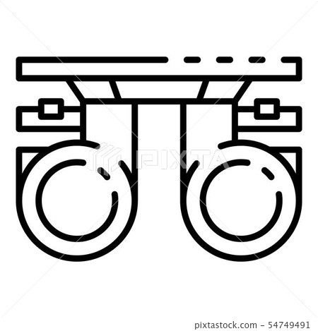 Sight diagnostic icon, outline style 54749491