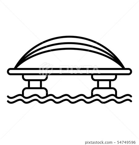 Metal cable bridge icon, outline style Metal cable bridge icon, outline style 54749596