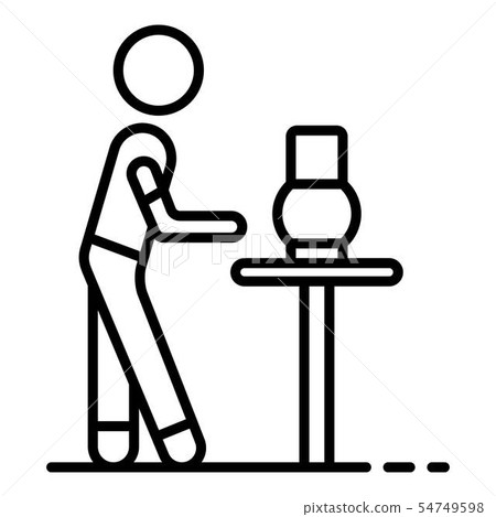 Potter workshop icon, outline style 54749598
