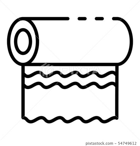 Roll napkins icon, outline style Roll napkins icon, outline style 54749612
