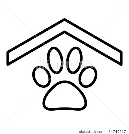 Pet roof house icon, outline style Pet roof house icon, outline style 54749617
