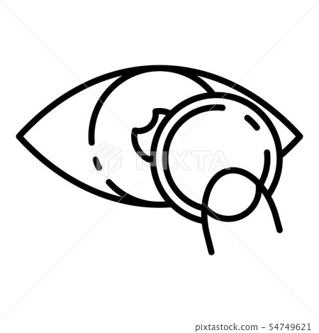 Put eye contact lens icon, outline style Put eye contact lens icon, outline style 54749621