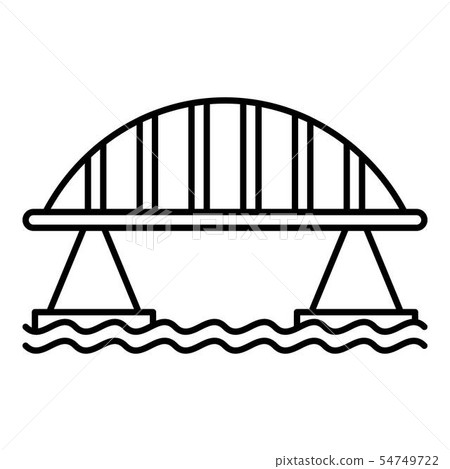 Viaduct bridge icon, outline style Viaduct bridge icon, outline style 54749722