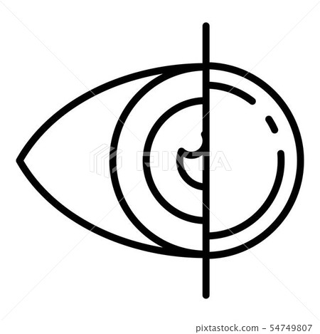 Eye contact lens icon, outline style Eye contact lens icon, outline style 54749807