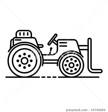 Farm lift tractor icon, outline style Farm lift tractor icon, outline style 54749809