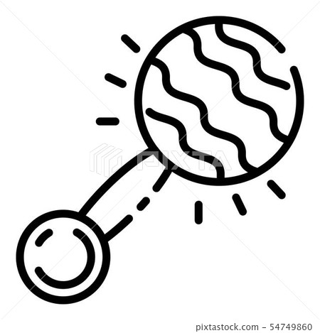 Loud rattle toy icon, outline style Loud rattle toy icon, outline style 54749860