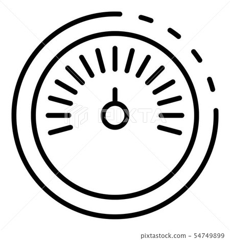 Speedometer icon, outline style Speedometer icon, outline style 54749899