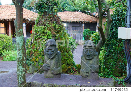 鎮民俗村,韓屋,茅草屋,城鎮,城牆, 鎮民俗村,韓屋,茅草屋,城鎮,城牆, 54749983