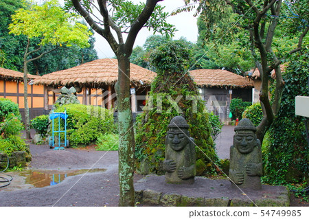 鎮民俗村,韓屋,茅草屋,城鎮,城牆, 鎮民俗村,韓屋,茅草屋,城鎮,城牆, 54749985