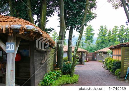 鎮民俗村,韓屋,茅草屋,城鎮,城牆, 鎮民俗村,韓屋,茅草屋,城鎮,城牆, 54749989