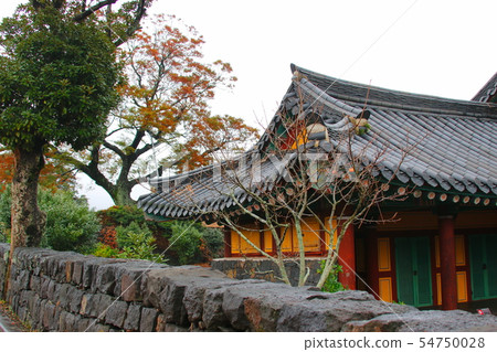 Town folk village, Hanok, thatched house, town, castle wall, Town folk village, Hanok, thatched house, town, castle wall, 54750028