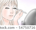 婦女化妝化妝眼妝 54750716